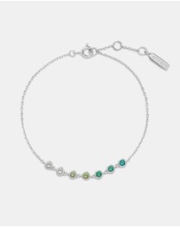 Ania Haie - Silver Green Station Bracelet