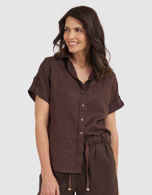 CAMIXA - FEBE Short Sleeve Linen shirt