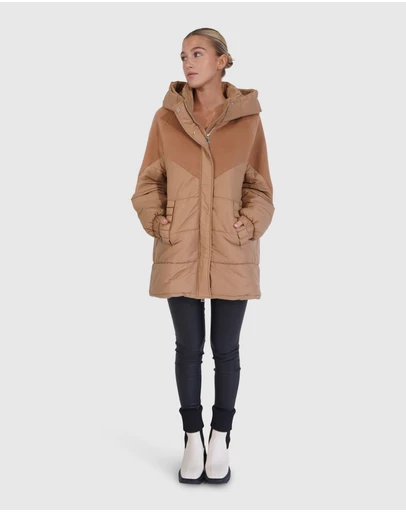 Belle & Bloom - Say It Again Quilted Jacket - Camel