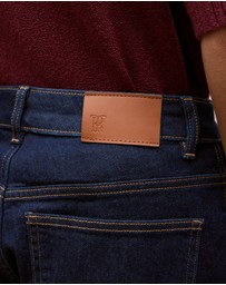 Trenery - Mid Rise Straight Leg Jean in Dark Indigo