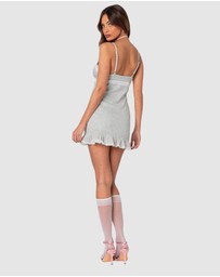 EDIKTED - Flynn Lacey Ruffle Trim Mini Dress