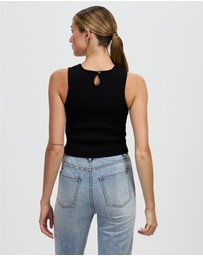 DRICOPER DENIM - Cami Black Knit Top