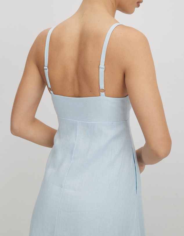 AERE - Bettina Linen Midi Dress