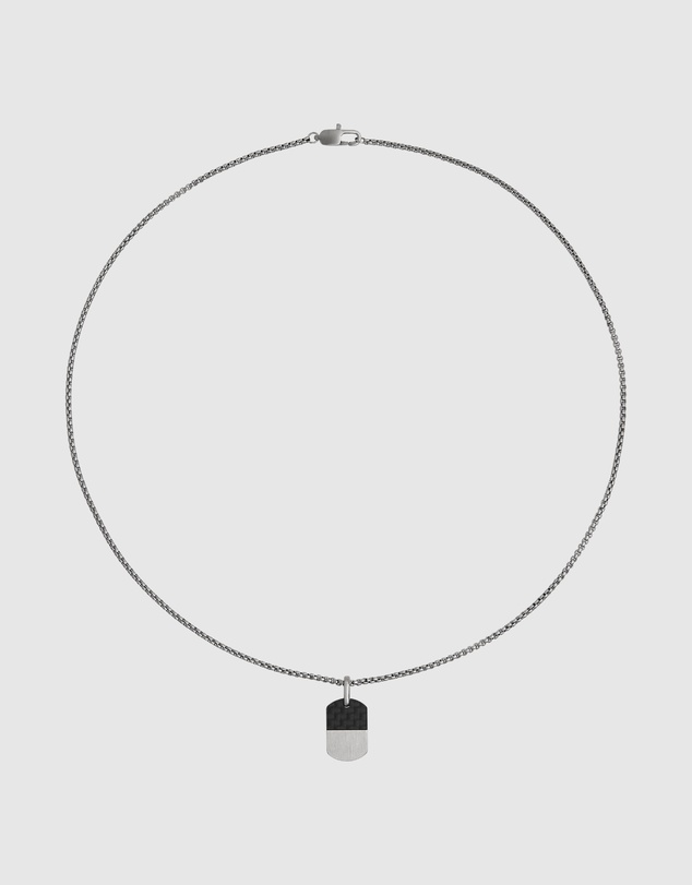 Najo - Aviator Men's Carbon Fibre & Steel Necklace