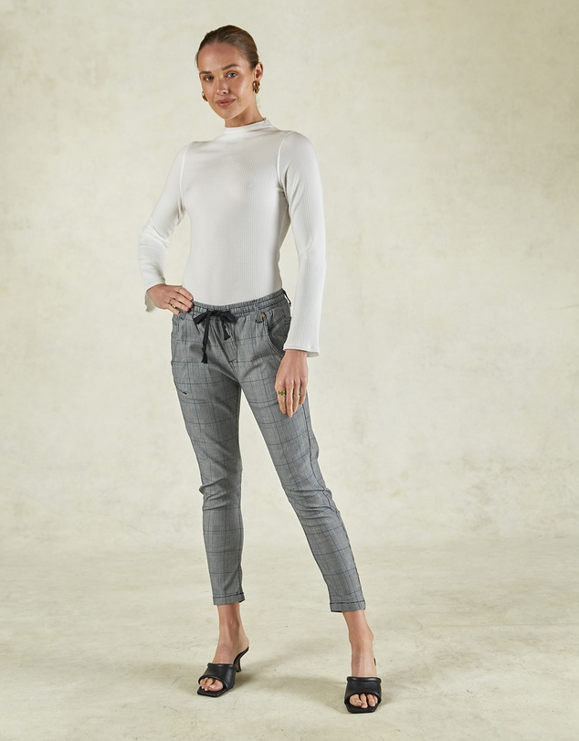 DRICOPER DENIM - Active Cobalt Blue Check Jeans