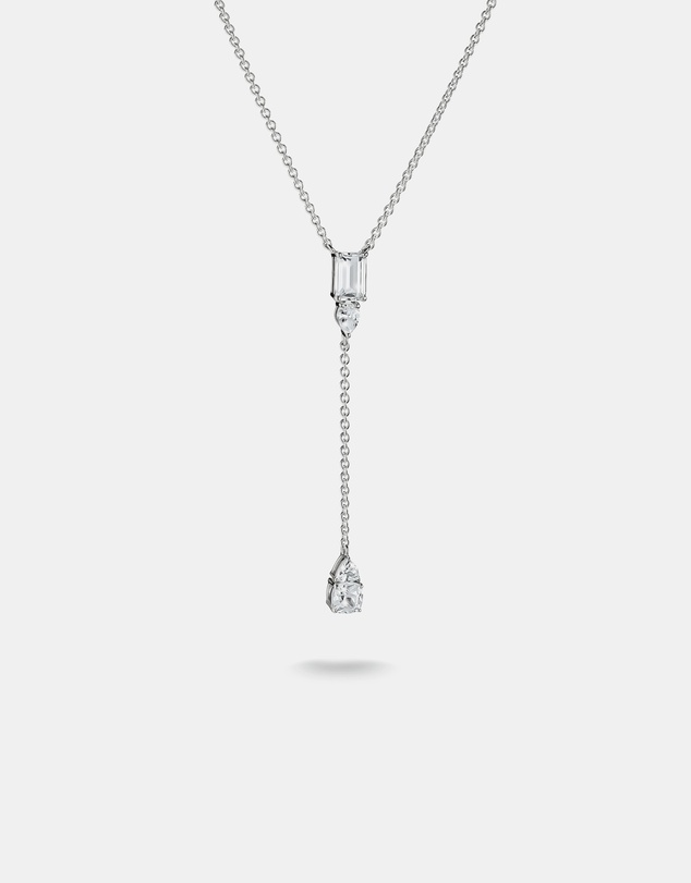 THOMAS SABO - THOMAS SABO Y Necklace with White Zirconia Stones Silver