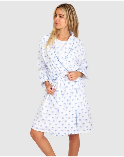 Sant And Abel - Women's Blue Palm Tree Robe
