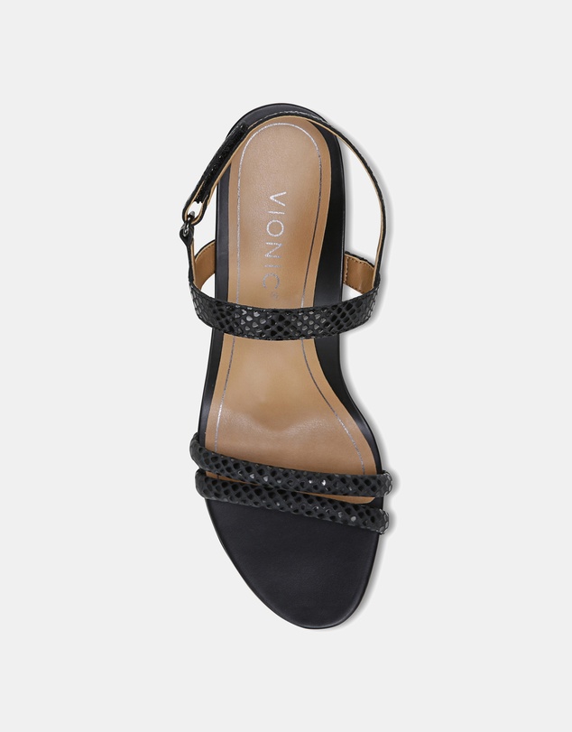 Vionic - Emmy Wedge Sandal - Black Lizard
