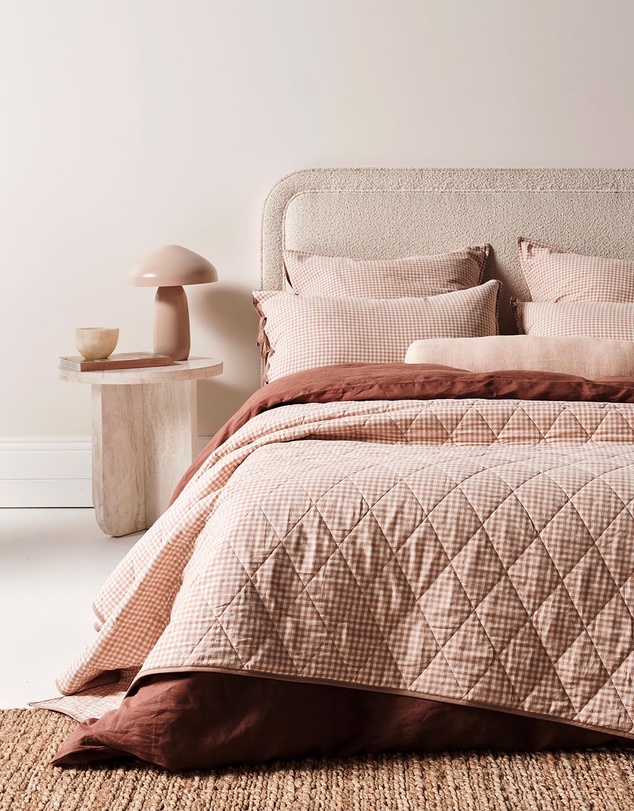 Aura Home - Mini Gingham Standard Pillowcase