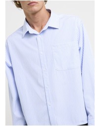 Black Noise White Rain - Miami Striped Long Sleeve Shirt