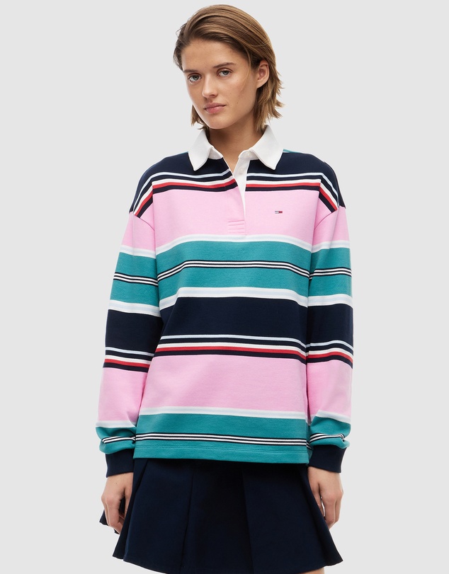 Tommy Jeans - Relaxed Multi Stripe Rugby