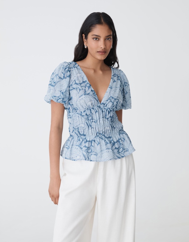 Forcast - Angie Elastic Waist Top