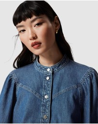 & Other Stories - Puff-Sleeve Denim Blouse