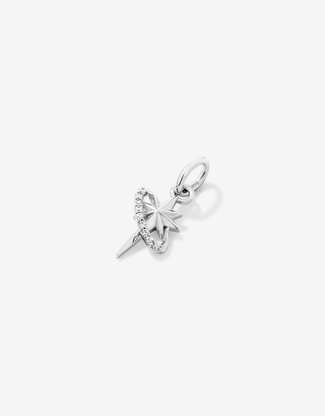 Michael Hill - Star Motif Micro Pendant with Cubic Zirconia in Sterling Silver