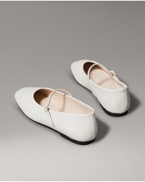 Calvin Klein - Leather Mary Jane Ballerinas