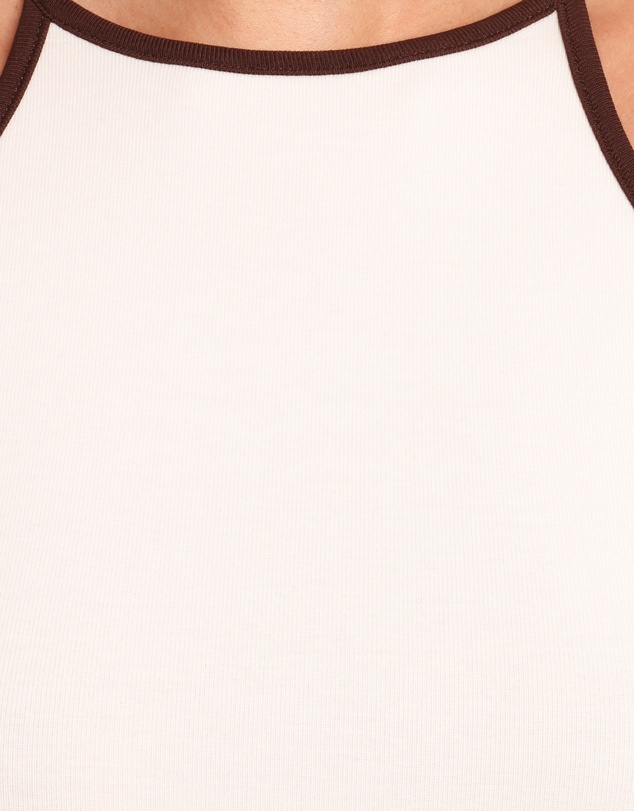 Petal & Pup - Jazzie Knit Tank - White Brown