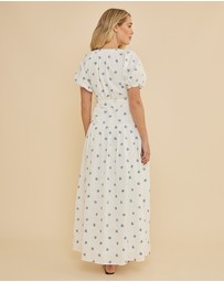 Amelius - Bea Embroidery Sleeved Maxi Dress