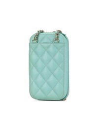 Pre-Loved by Azura Reborn - Pre-Loved chanel Quilted Leather Phone Holder with Chain