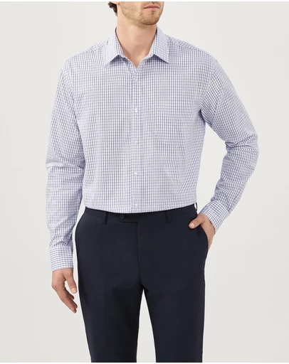 Van Heusen - Windowpane Poplin Shirt