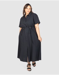 Love Your Wardrobe - Georgia Poplin Drawstring Dress