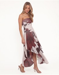 Petal & Pup - Doreen Midi Dress - Brown Floral