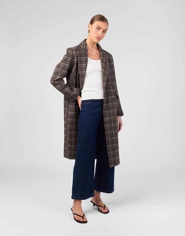 MVN - Plaid Long Coat