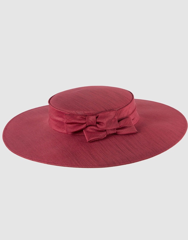 Max Alexander - Wine Wide Brim Boater Hat
