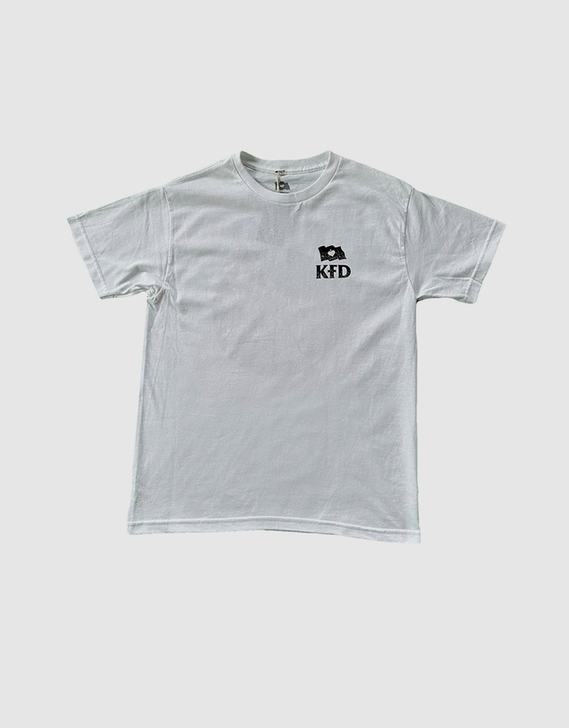 KFD - Kfd Boom Men Logo Cotton Tshirt Relaxed Fit Crew Neck Black/White