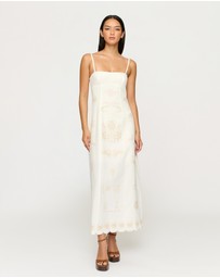 Clea - Satine Embroidered Dress