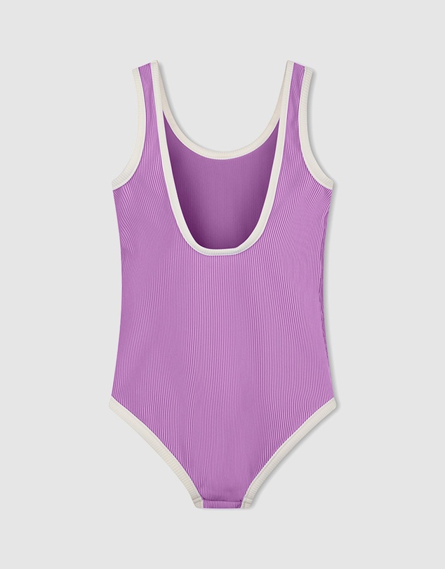 Zulu & Zephyr Mini - Mini Stripe Rib Scoop One Piece - Babies-Teens