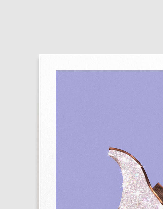 Olive et Oriel - These Boots - Glitter Very Peri Periwinkle by Vertigo Artography Art Print