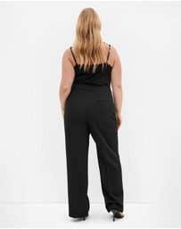 City Chic - Plus size Ella Wide Leg Pant - black