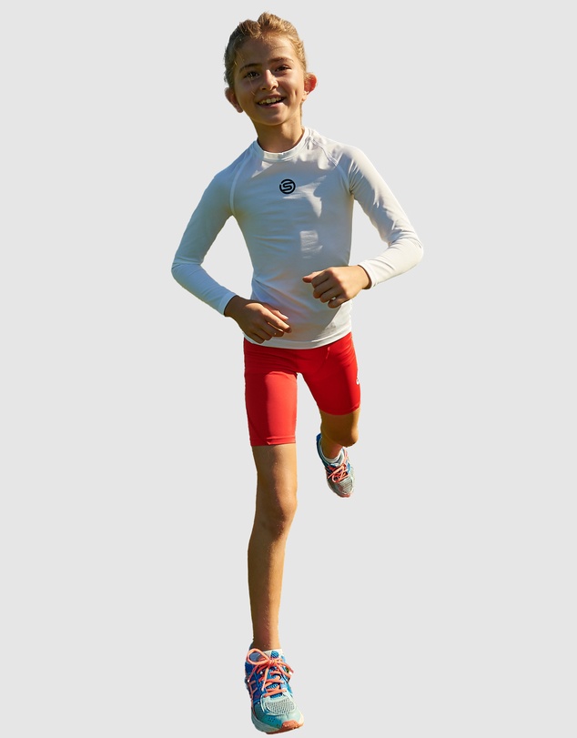 SKINS - Youth Compression Half Tight - Red