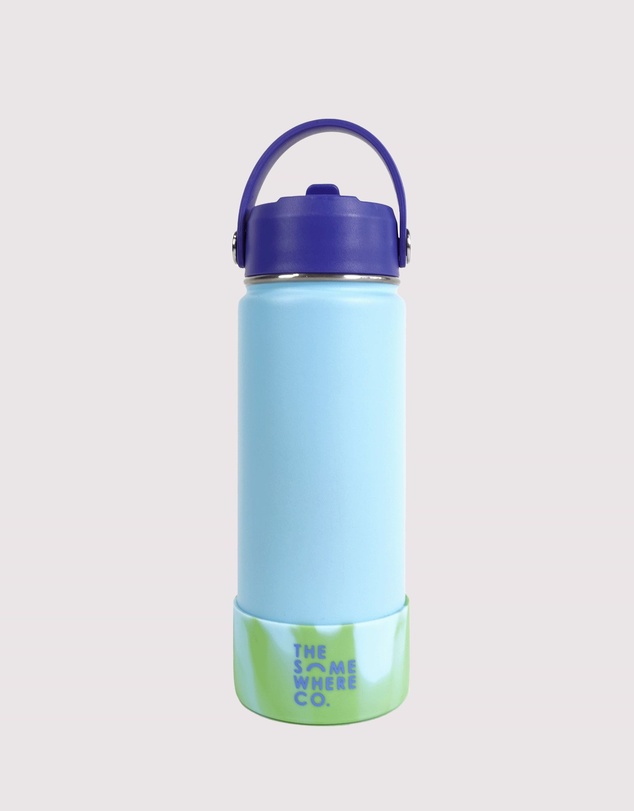 The Somewhere Co - Dusty Blue Swirl Bottle 500ml
