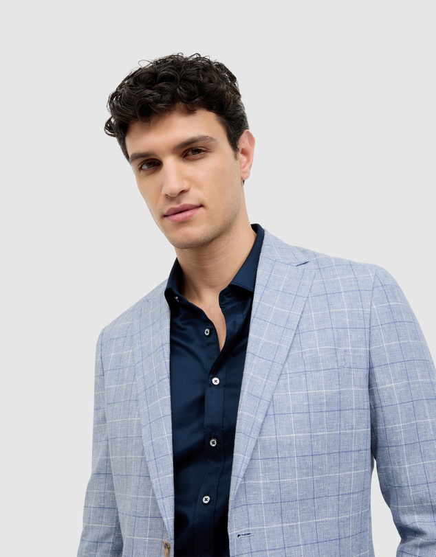 Politix - Windowpane Check Tailored Jacket