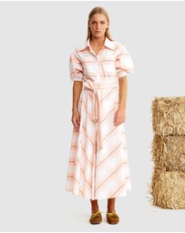 Binny - Rising Trot Maxi Shirt Dress
