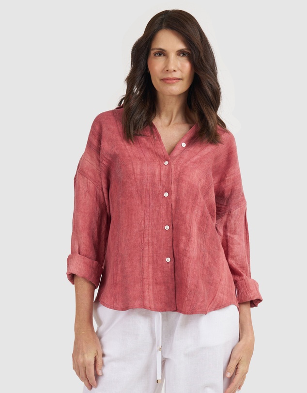 CAMIXA - Exalina Oversized Crinkle Linen Shirt
