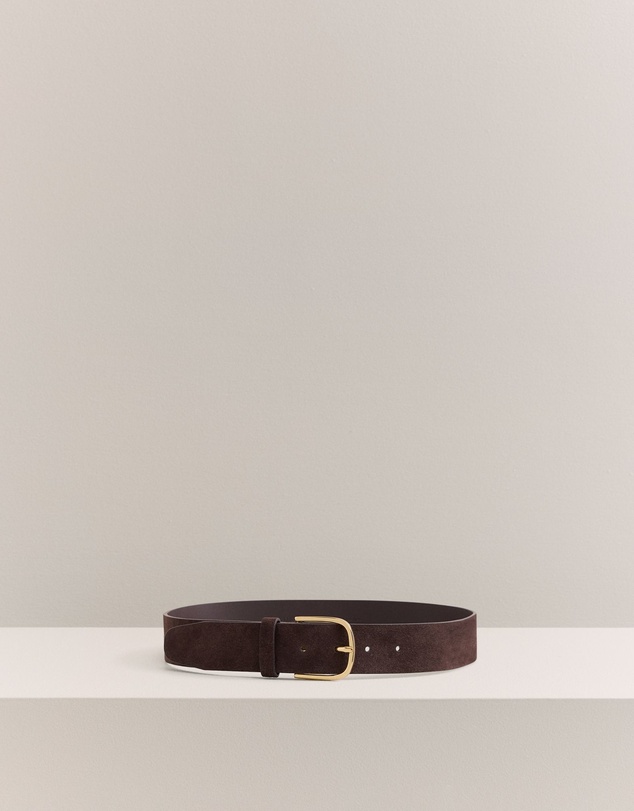 Trenery - Serin Suede Belt in Chocolate