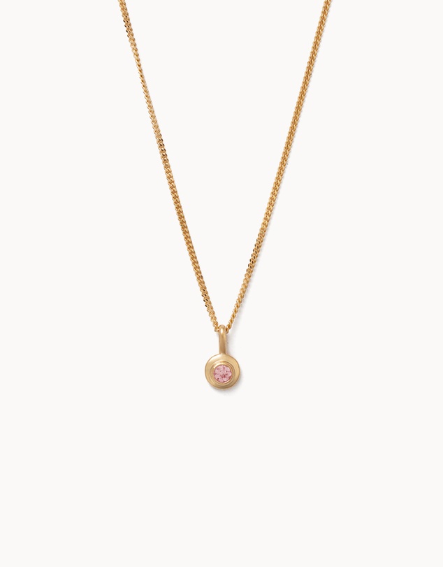Kirstin Ash - Birthstone Necklace October Pink Tourmaline
