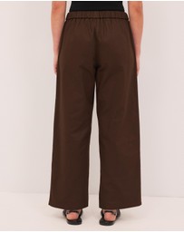 Calli - Panelled Cotton Twill Pants