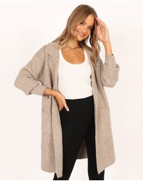 Petal & Pup - Skylar Open Front Coatigan - Taupe