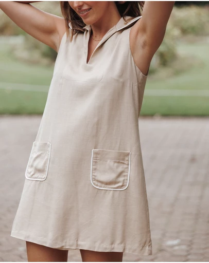 Petal & Pup - Newton Mini Dress - Taupe