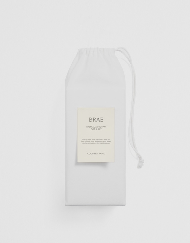 Country Road - Brae Australian Cotton King Flat Sheet