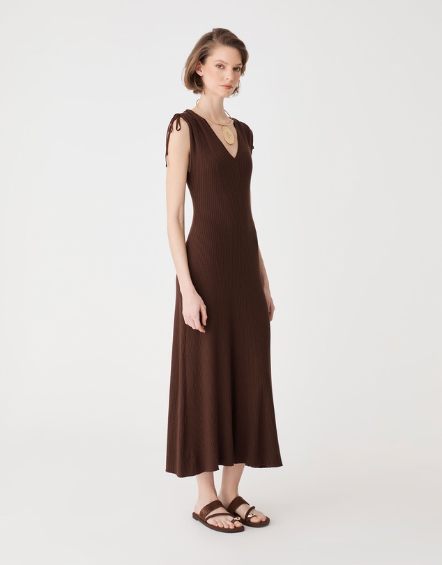 Forcast - Briony Lyocell Rib Knit Dress
