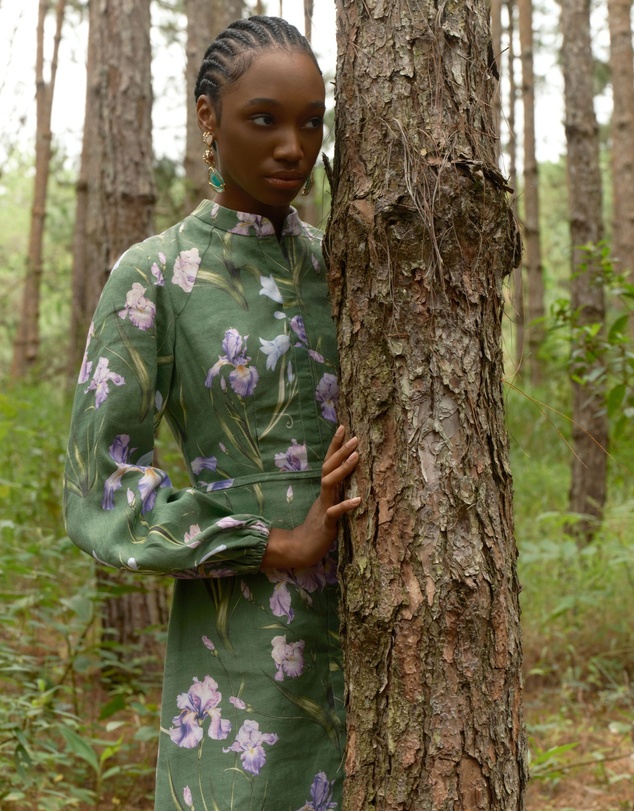JUSTIN TONG - Eira Linen Midi Dress