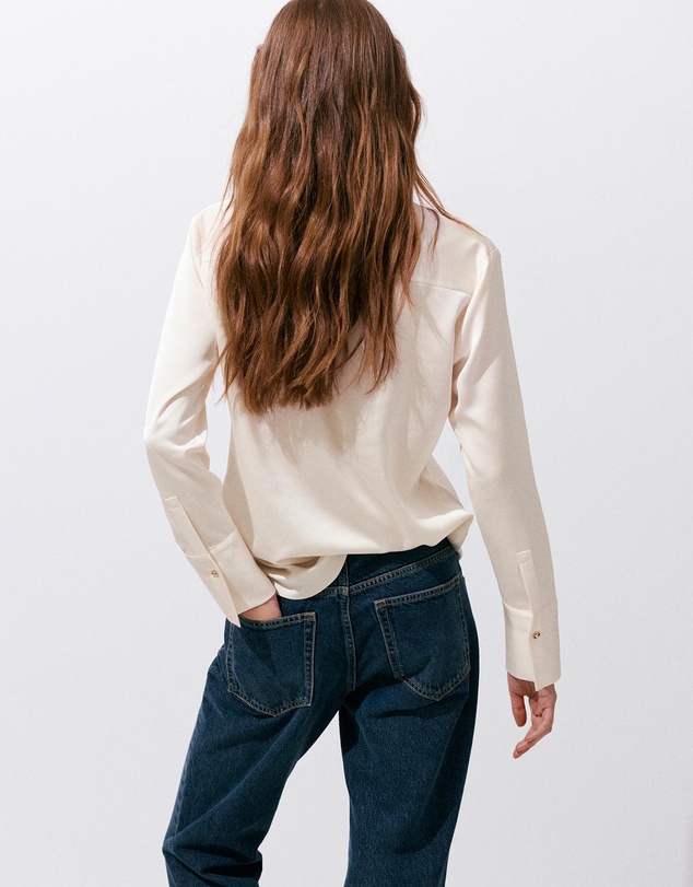 M.N.G - Satin Finish Flowy Shirt
