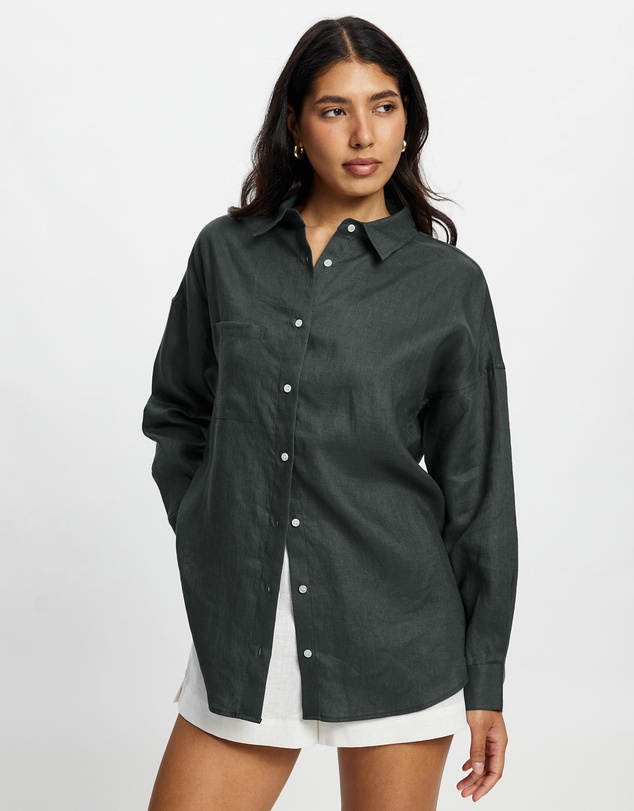 White By FTL - Nami Linen Shirt