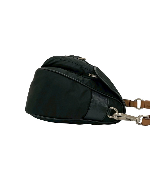 Pre-Loved by Azura Reborn - Pre-Loved Saffiano Trimmed Tessuto Shoulder Bag