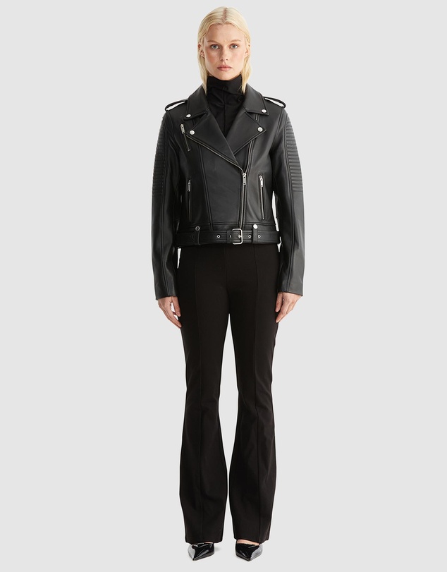 ENA PELLY - Classic Leather Biker Jacket 2.0