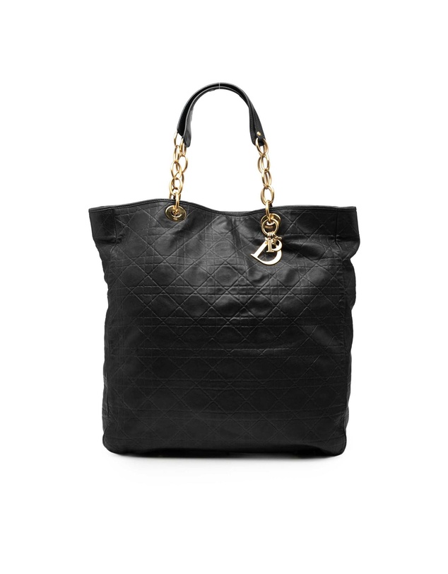 Pre-Loved by Azura Reborn - Pre-Loved Large Lambskin Cannage Lady Dior Soft Shopping Tote